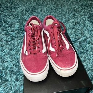 Maroon Vans 8M 9.5W